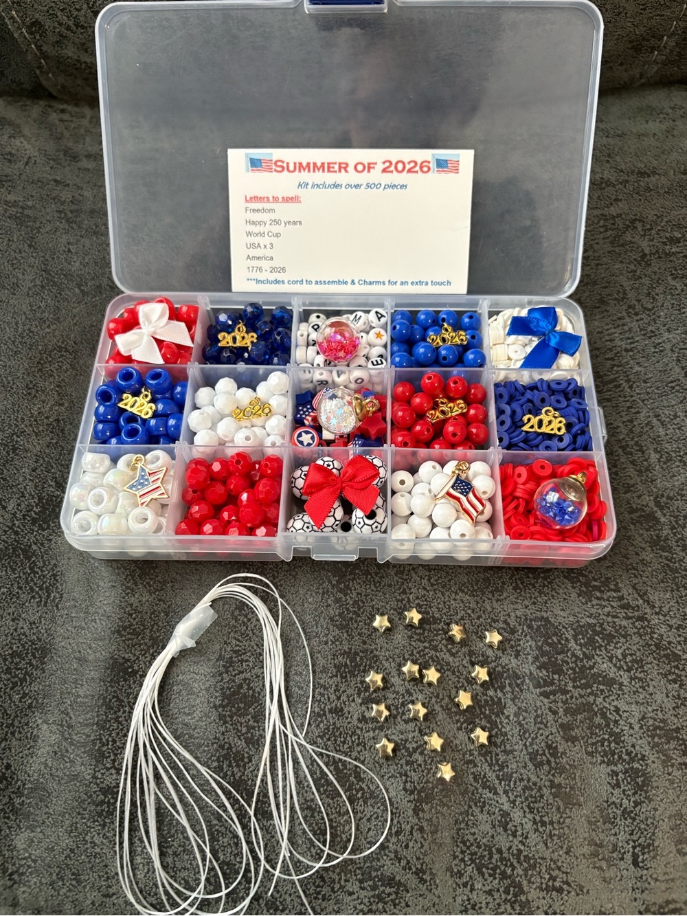Summer of 2026 Red, White & Blue Bead Kit
